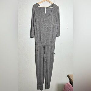 Aerie Women's One Piece Soft Stretch Gray‎ Jumpsuit Size Medium Loungewear Comfy